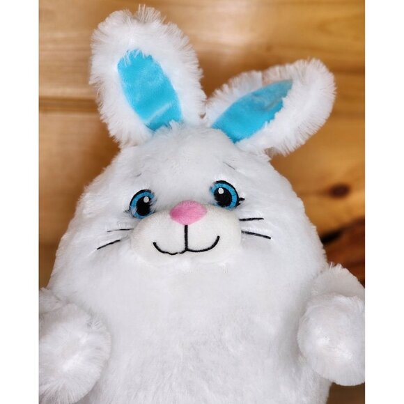 Braham Progressive Plush Bunny Rabbit White With Blue Ears Soft 10" - Picture 14 of 15